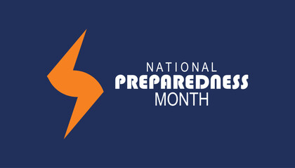 National preparedness month is observed every year on September. banner design template Vector illustration background design.