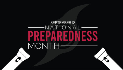National preparedness month is observed every year on September. banner design template Vector illustration background design.