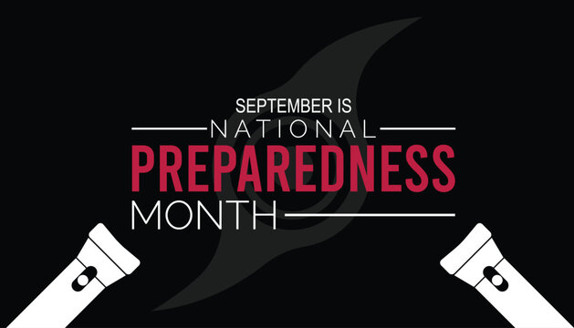 National preparedness month is observed every year on September. banner design template Vector illustration background design.