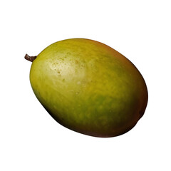 Fresh mango fruit isolated on transparent background, fresh fruit