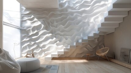 3D wallpaper transforms surfaces into captivating art, adding depth and visual interest to any space.
