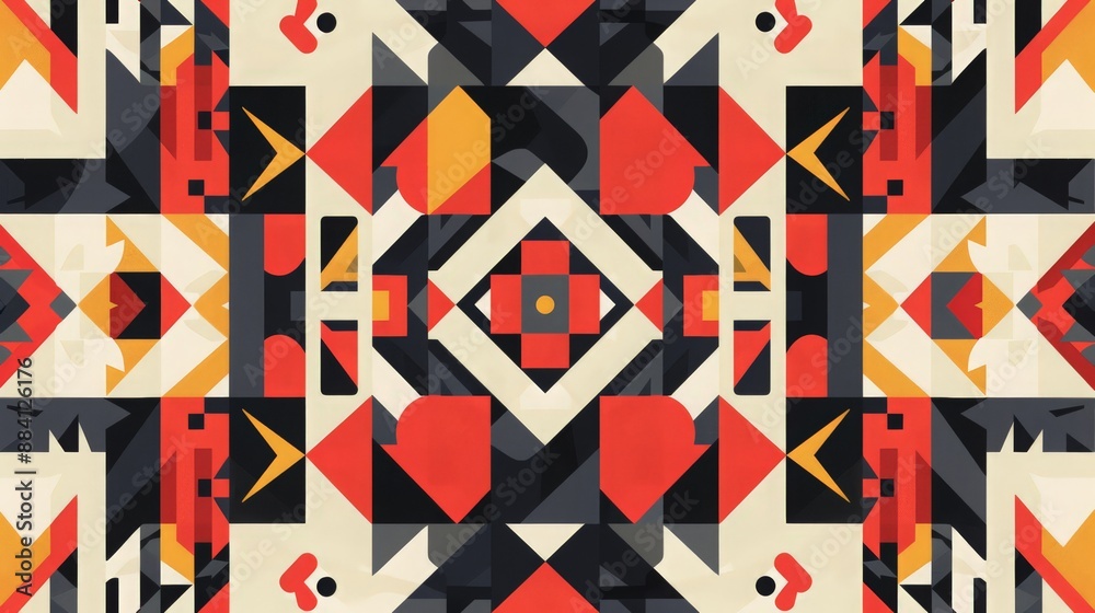 Fototapete geometric patterns in digital typography. describe how geometric patterns are used creatively in dig