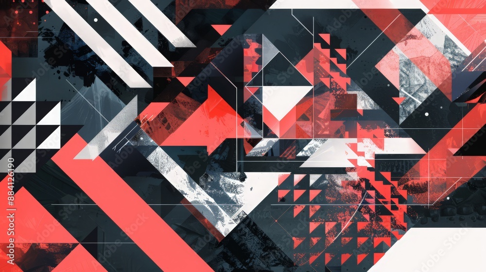 Fototapete geometric patterns in digital typography. describe how geometric patterns are used creatively in dig