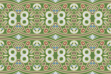 Ethnic abstract beautiful art. Ikat seamless pattern in tribal, folk embroidery, Mexican style. Aztec geometric art ornament print. Design for carpet, wallpaper, clothing, wrapping, fabric.