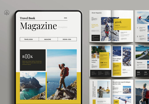 Travel Book Magazine Template