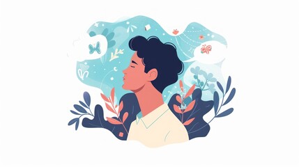 Man Reflecting on Nature and Dreams