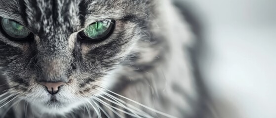 green eyes and visible whiskers in its fur