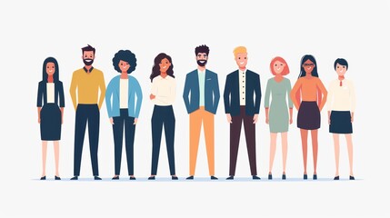 Fototapeta premium Diverse Team of Professionals Standing Together