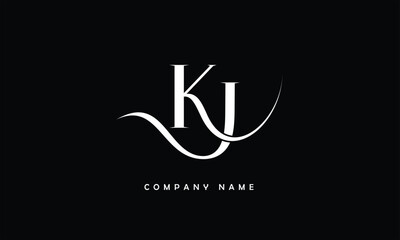 Obraz premium KJ, JK, K, J Abstract Letters Logo Monogram