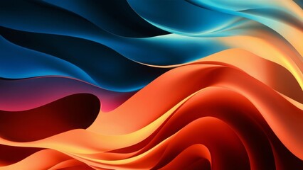 a vibrant background that transitions from a deep blue to a bright orange