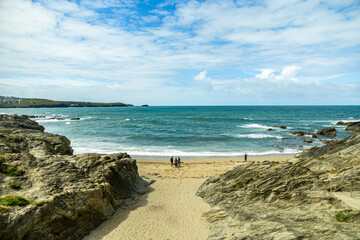 Ein entspannter Strandtag vor der Bucht von St Ives im wunderschönen Cornwall - Vereinigtes Königreich