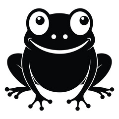 Hand drawn frog silhouette