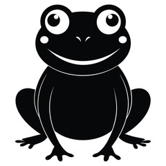 Hand drawn frog silhouette