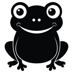 Hand drawn frog silhouette