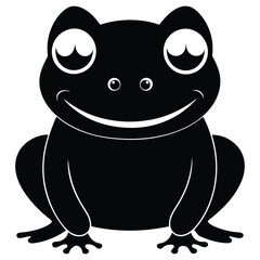 Hand drawn frog silhouette