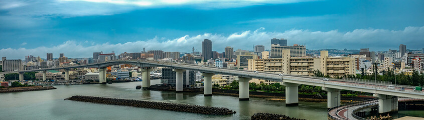 Skyline of the port city of Naha, Okinawa, Japan © Luis