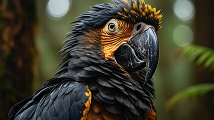 Obraz premium blue and yellow macaw HD 8K wallpaper Stock Photographic Image Generative AI 