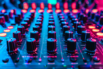 Fototapeta premium Console de studio d'enregistrement