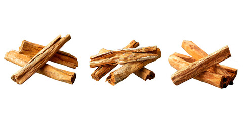 Piece of sandalwood stick on a white background