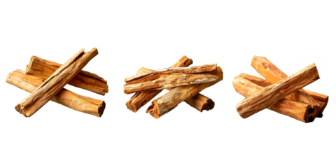 Piece of sandalwood stick on a white background