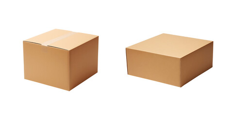 Fototapeta premium Cardboard box isolated on white background