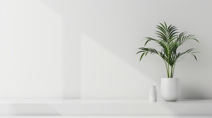 Describe the use of white backgrounds in minimalist design.