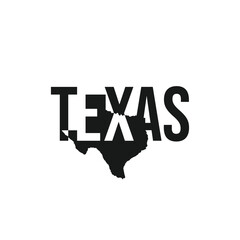Fototapeta premium texas state symbol, map icon with vector silhouette of texas