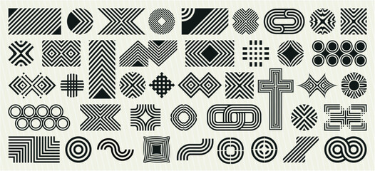 A Symphony of Geometric Elegance, elegance and diversity of the geometric line patterns within a monochromatic theme.