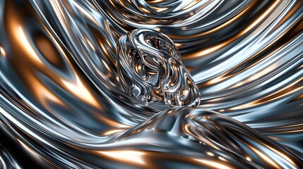 Hypnotic swirls of liquid metal textures, adding a futuristic touch to designs. 