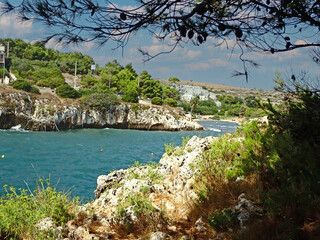 Fototapeta premium costa rocciosa di Porto Badisco nel Salento 423