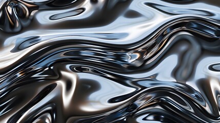 Hypnotic swirls of liquid metal textures, adding a futuristic touch to designs. 