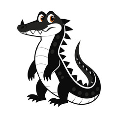 Crocodile Silhouette Vector Illustration
