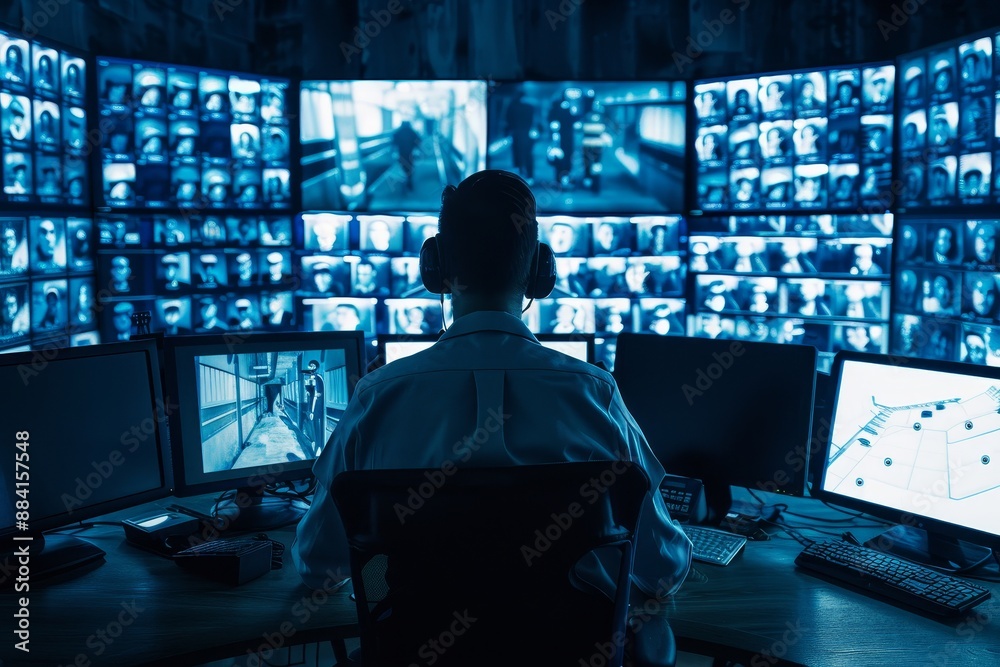 Poster Monitoring is done by the security service operator through monitors