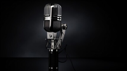 microphone in the spotlight