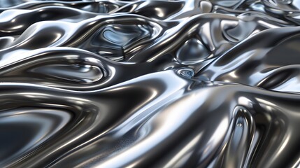 Hypnotic swirls of liquid metal textures, adding a futuristic touch to designs. 