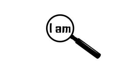 find yourself, black isolated silhouette