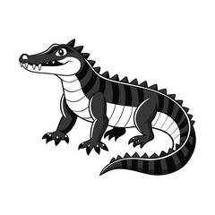Crocodile Silhouette Vector Illustration
