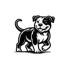 Fototapeta premium cute pitbull dog logo design