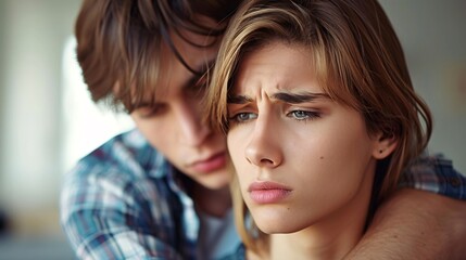 Client expressing emotions while receiving empathetic support from a therapist Stock Photo with copy space
