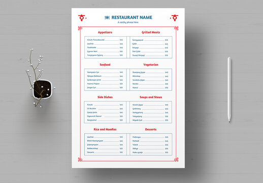 korea Restaurant Template