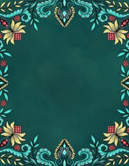 Indian style ornamental background template, frame for invitation, cards, banners.