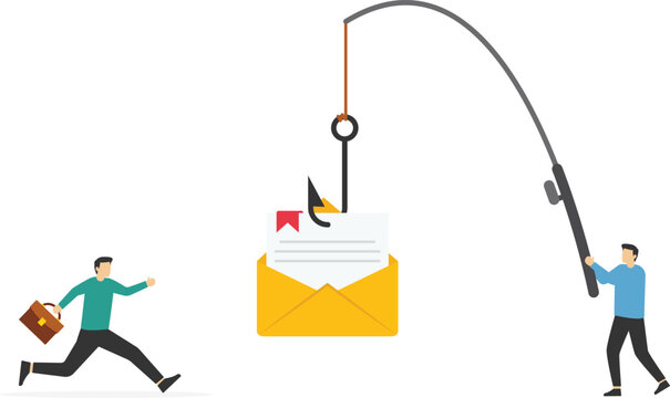data phishing hacking online scam concept, with envelope hook vector illustration design.

