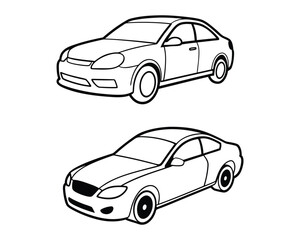 Car line art vector