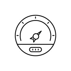speedo meter line icon with white background vector stock illustration