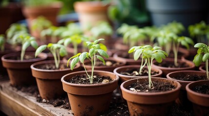 Preparing for a Home Garden: Gardening Seeds and Pots Ready for Planting