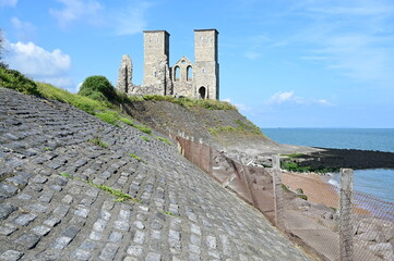 Reculver Towers and Roman Fortress.