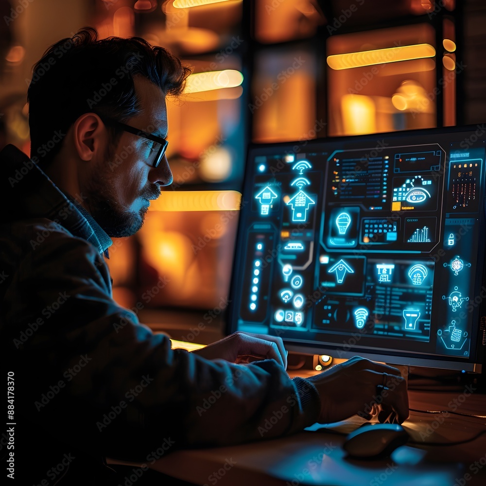 Poster hacker infiltrating smart home system through sleek remote interface
