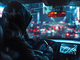 Hacker Remotely Controlling Vehicle with Live GPS Tracking and Video Feeds