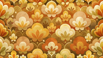  Seamless Pattern "Floral Extravaganza": A celebration of colors and shapes in this bright floral ornament