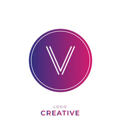 V Creative Latter Logo Design. Branding Logo Design. Creative Logo Design. Logo Template. Vector illustration. Modern Design. Monogram Design. Brand Identity Design